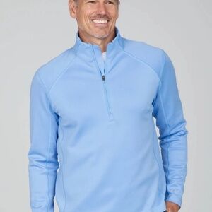 IBKUL Men’s Large Peri Blue 1/4 Zip Golf Pullover - Mega Heat Wind and Water